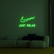 Load image into Gallery viewer, just relax neon sign