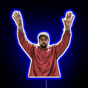 Kanye West RGB neon sign blue