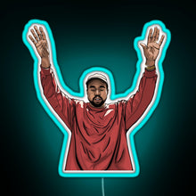 Load image into Gallery viewer, Kanye West RGB neon sign lightblue 