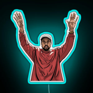 Kanye West RGB neon sign lightblue 