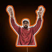 Load image into Gallery viewer, Kanye West RGB neon sign orange