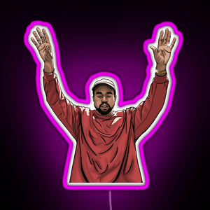 Kanye West RGB neon sign  pink
