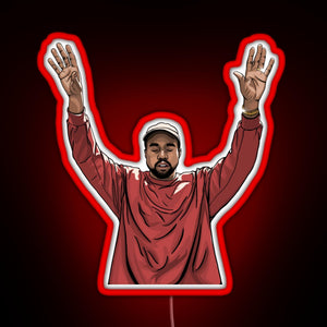 Kanye West RGB neon sign red