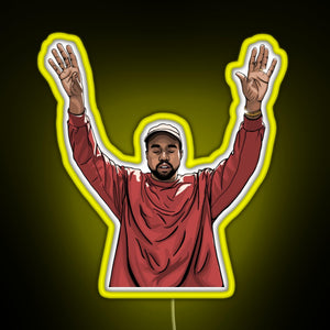 Kanye West RGB neon sign yellow
