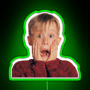Kevin Mccalister Home Alone Movie RGB neon sign green