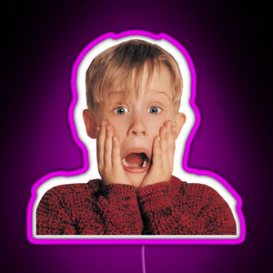 Kevin Mccalister Home Alone Movie RGB neon sign  pink