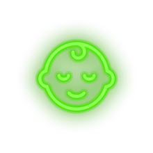 Load image into Gallery viewer, green kid infant baby child children family led neon factory