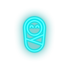 Load image into Gallery viewer, ice_blue kid infant newborn baby child children family led neon factory