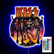 Load image into Gallery viewer, KISS Vintage Design RGB neon sign remote