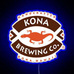 Kona Brewing RGB neon sign blue