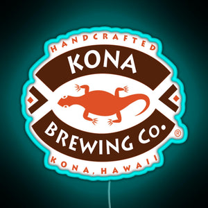 Kona Brewing RGB neon sign lightblue 
