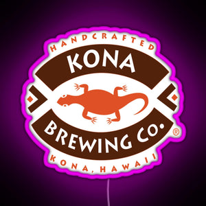 Kona Brewing RGB neon sign  pink