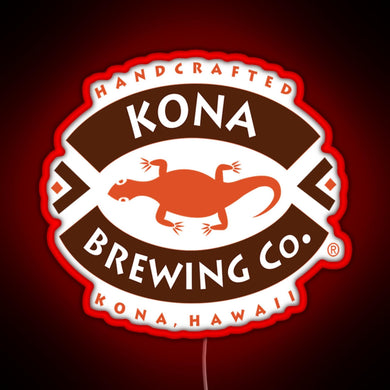 Kona Brewing RGB neon sign red