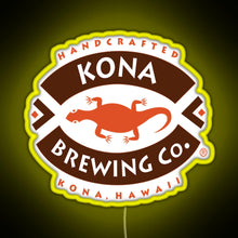 Load image into Gallery viewer, Kona Brewing RGB neon sign yellow