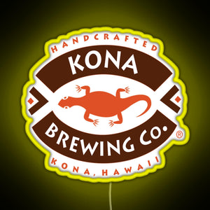Kona Brewing RGB neon sign yellow