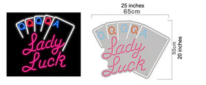 Lady luck led neon sign