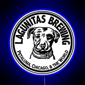 Lagunitas Craft Beer RGB neon sign blue