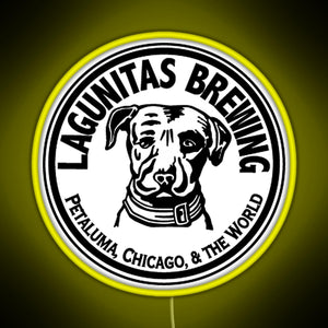 Lagunitas Craft Beer RGB neon sign yellow