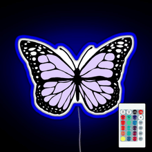 Load image into Gallery viewer, lavender butterfly RGB neon sign remote
