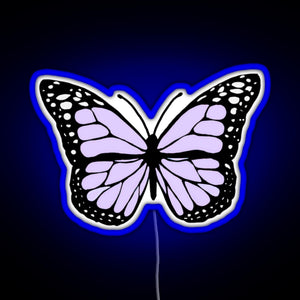 lavender butterfly RGB neon sign blue