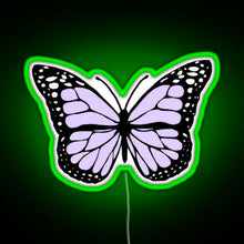 Load image into Gallery viewer, lavender butterfly RGB neon sign green