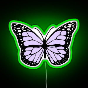 lavender butterfly RGB neon sign green