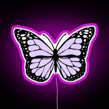 Load image into Gallery viewer, lavender butterfly RGB neon sign  pink