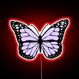 lavender butterfly RGB neon sign red