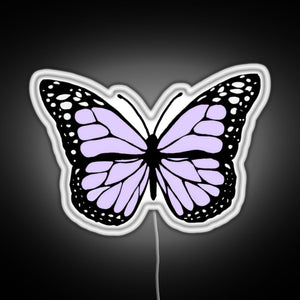 lavender butterfly RGB neon sign white 