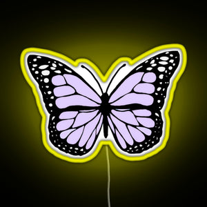 lavender butterfly RGB neon sign yellow