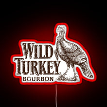 Load image into Gallery viewer, Lawrenceburg Wild Turkey Bourbon RGB neon sign red