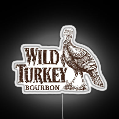 Lawrenceburg Wild Turkey Bourbon RGB neon sign white 