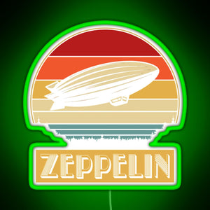 Led Zepelin RGB neon sign green