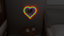 Load image into Gallery viewer, Photo frame lgbt flag heart