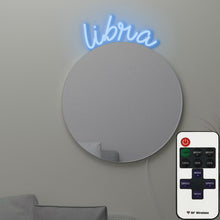 Load image into Gallery viewer, Libra astrology mirror neon sign