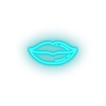 Load image into Gallery viewer, ice_blue lips led kiss lips love mouth relationship romance valentine day neon factory