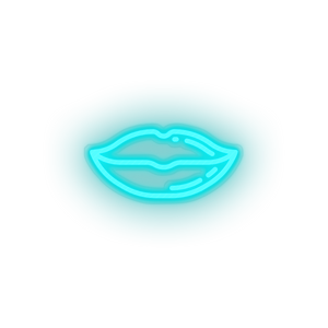 ice_blue lips led kiss lips love mouth relationship romance valentine day neon factory