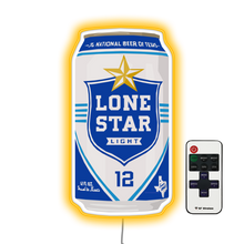 Load image into Gallery viewer, Lone Star Light Can Bar Neon Sign