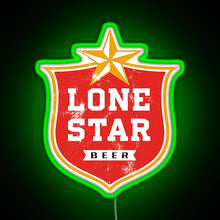 Load image into Gallery viewer, Lone Star RGB neon sign green