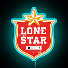 Load image into Gallery viewer, Lone Star RGB neon sign lightblue 
