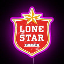 Load image into Gallery viewer, Lone Star RGB neon sign  pink