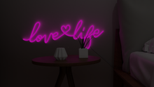 Load image into Gallery viewer, love life neon sign