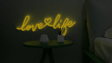 Load image into Gallery viewer, love life led sign