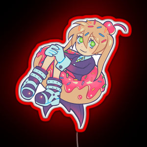 Maka Donut RGB neon sign red