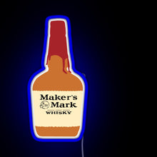 Load image into Gallery viewer, Maker s Mark Bourbon RGB neon sign blue