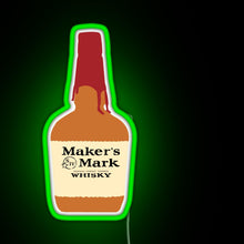 Load image into Gallery viewer, Maker s Mark Bourbon RGB neon sign green