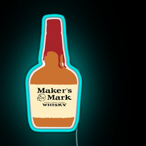 Maker s Mark Bourbon RGB neon sign lightblue 
