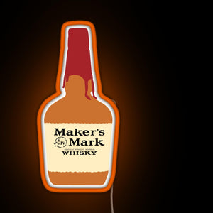 Maker s Mark Bourbon RGB neon sign orange