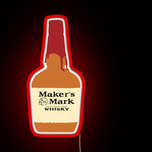 Load image into Gallery viewer, Maker s Mark Bourbon RGB neon sign red