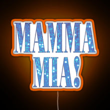Load image into Gallery viewer, Mamma Mia disco RGB neon sign orange